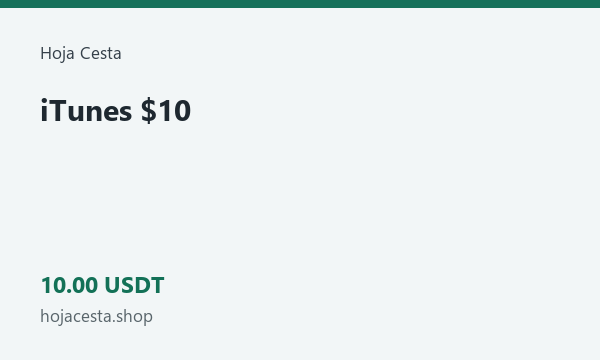 iTunes $10 · 10 USDT