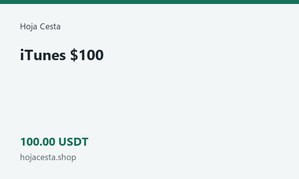 iTunes $100 · 100 USDT